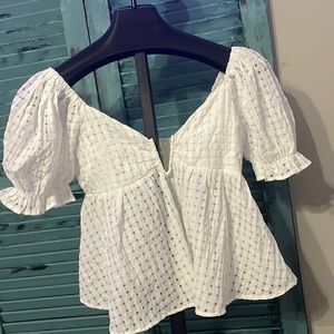 White Molly green top